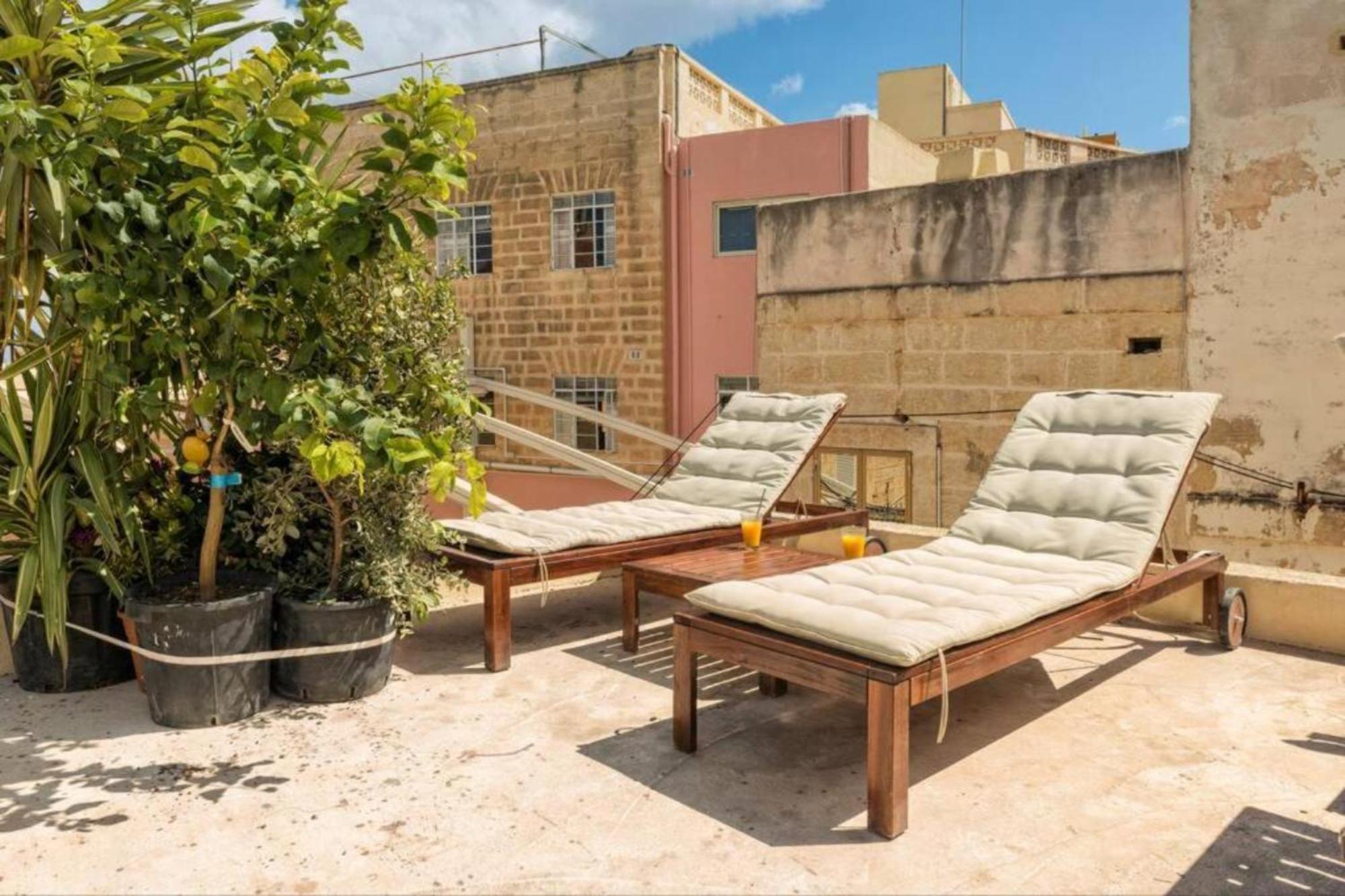Authentic Gf Apartment With Terrace At The 3 Cities Marina Cospicua Exteriér fotografie